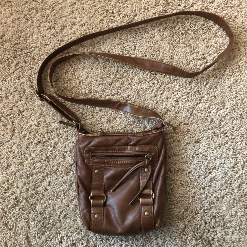 Leather cross body bag